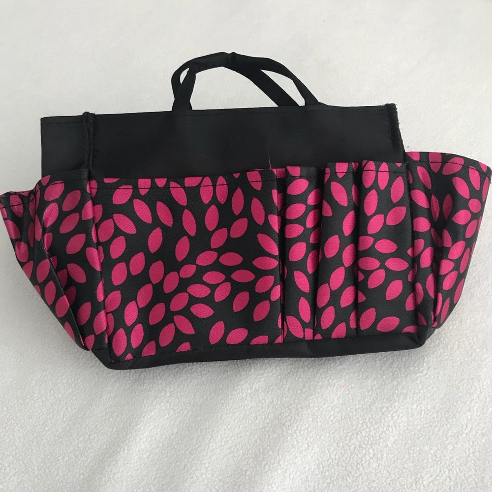 Pink & Black Patterned Purse Organizer